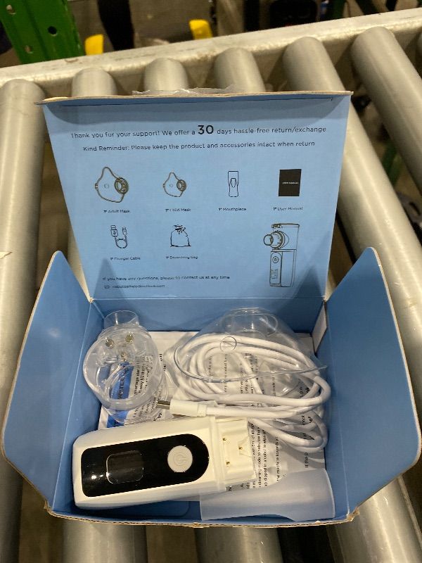Photo 1 of **MISSING PARTS UNKNOWN**
Portable Nebulizer for Adults and Kids with Smart LED Display, 3 Modes & Auto-Cleaning, Handheld Nebulizer for Home and Travel Use