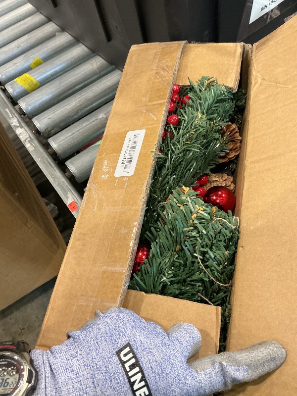 Photo 1 of [12 Modes & Timer] 3 Ft Christmas Tree, Artificial Tabletop Christmas Tree with 70 Warm White & Muliti Lights Pine Cones Red Berried Balls Burlap Base Battery Xmas Tree Home Christmas Decorations