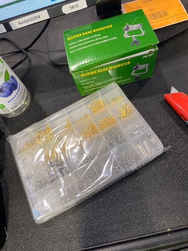 Photo 1 of ***MISSING PIECES*** Giwaelro Jewelry Making Kit for Adults, Jewelry Making Supplies with Pliers, Wires, Findings, Necklace Chains, Magnifier and Storage Bag