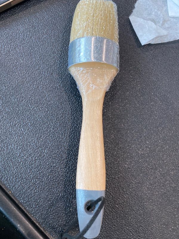 Photo 1 of **MISSING PARTS - ONLY 1 brush**
Mister Rui Chalk Wax Paint Brush 3 pcs, Large Wax Brush, Brushes for Furniture, Acrylic Paint, Milk Paint, Natural Bristles, 1 Small Round Brush and 2 Large Oval Brushes