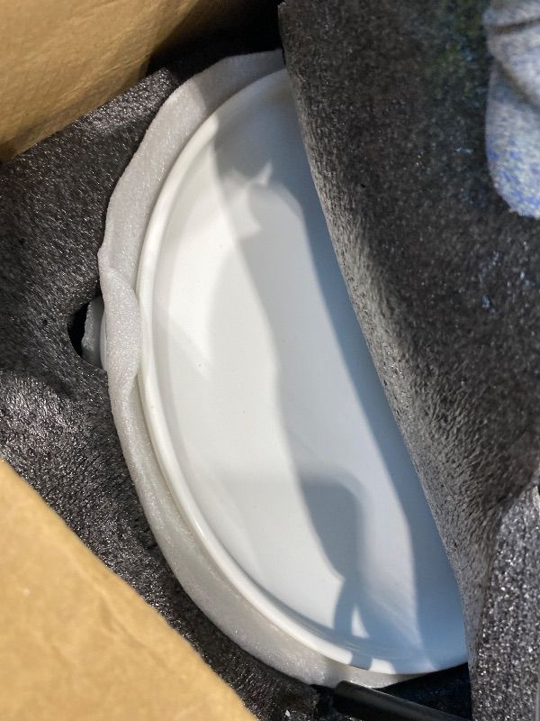 Photo 1 of *MINOR DAMAGE - USED*
Kanwone 3 Tiered Serving Stand with White Porcelain Plates, 10" Round Tray, Dessert Table Display Set, Black Metal Stand, Versatile & Durable