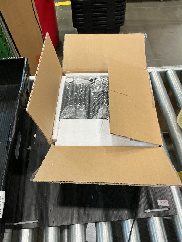 Photo 2 of AZERPIAN Shoe Rack 7 Tier Vertical Storage Organizer Narrow Metal Slim Shelf Modern Free Standing Shoe Tower Saving Space for Closet Entryway Bedroom,Black+Rustic Brown