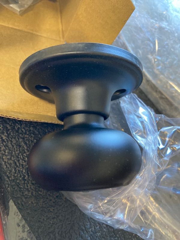Photo 1 of **ONE PC**Copper Creek Colonial Dummy Interior Door Knob – ANSI Grade-3 Certified, Modern Heavy Duty Handle, Easy Install and Reversible for French Doors and Closets, Non Turning – Matte Black (1 Pack)