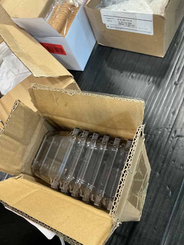 Photo 1 of ***MINOR DAMAGE*** Ravinte 6 Pack Drawer Organizer - 3" X 6" Plastic Storage Bins, Acrylic Organizers with Non-Slip Pads Clear Desk Storage Tray for Makeup, Jewelries, Kitchen Utensils, Bathroom and Office