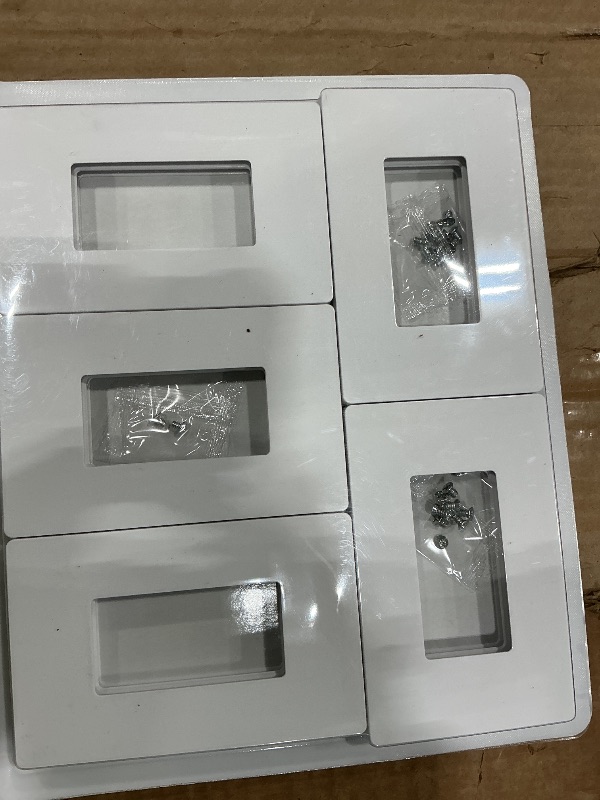 Photo 1 of [10 Pack] BESTTEN 1 Gang Screwless Decorative Wall Plate, Mid-Size H4.88" x W3.11", USWP6 Gloss Snow White, Faceplate Cover for Decorator Receptacle Outlet & Switch