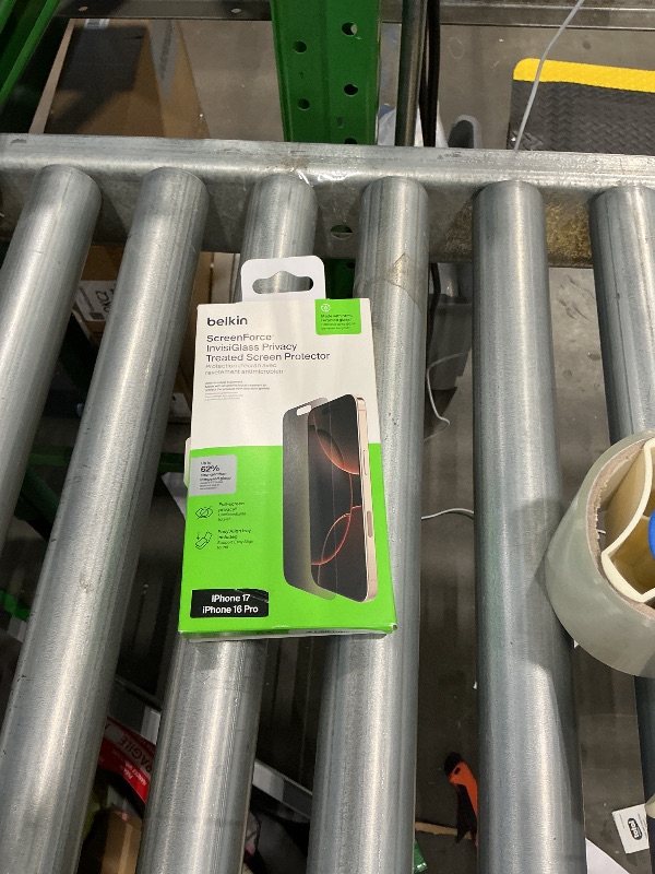 Photo 1 of ****IPHONE 17 AND IPHONE 16 PRO, NOT 17 PRO**** Belkin ScreenForce InvisiGlass Privacy Screen Protector for iPhone 17 AND/OR 16 Pro, Scratch-Resistant Impact Protection w/Included Easy Align Tray for Bubble Free Application - Made with Recycled Glass