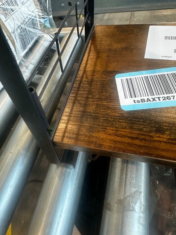 Photo 1 of *dAMAGED ITEM/ BROKEN LEFT LEG* OGEMXU Coffee Station Organizer, 3 Tier Bar Organizer for Countertop, Mug Cup Holder Stand With 12 Hooks and 28 K Cup Storage for Kitchen, Home & Office, Rustic Brown