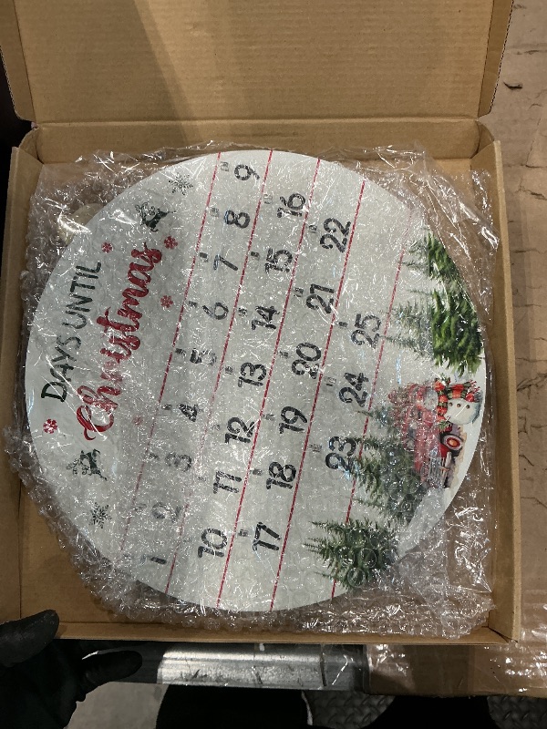 Photo 1 of 10.5'' Wooden Christmas Countdown Advent Calendar 2025 Day Until Xmas Decorations Wall Hanging Table Home Decor Welcome Door Sign Calendar Number Date Christian Holiday Gift HU-FR11-B