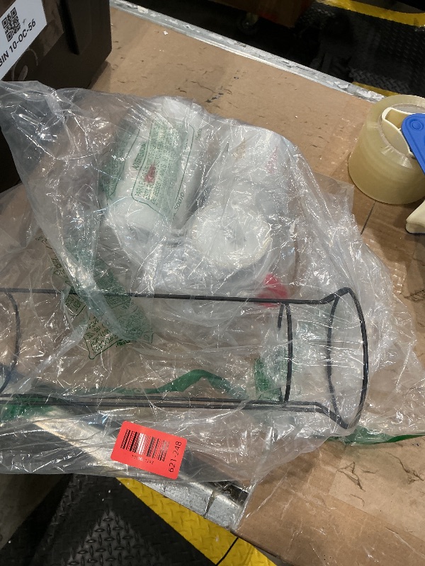 Photo 1 of **SEE PHOTOS, MINOR CHIP**American Atelier Coffee Mug Set with Coffee Mug Rack | Coffee Mugs Set of 4 | Stackable Coffee Mugs with Rack | Coffee Cup Set | Christmas Holiday Design | Ceramic Mug | Red Trees