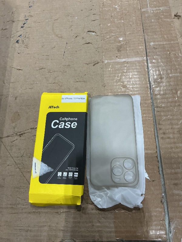 Photo 1 of ***MINOR DAMAGE*** JETech Ultra Slim Case for iPhone 15 Pro Max 6.7-Inch, Not for iPhone 15/15 Plus / 15 Pro, Camera Lens Cover, Lightweight Matte Finish PP Hard Minimalist Case (Natural Titanium)