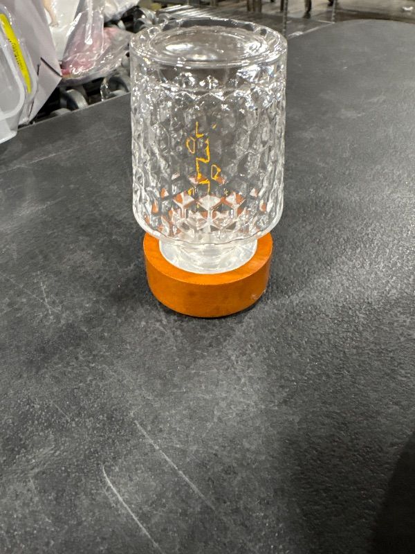 Photo 1 of **NEEDS BATTERIES**
GZWANHANGMY Mini Soft Warm LED Night Light, Battery Operated Portable Glass Lamp with Timer, Art Deco Style, Crystal Color, for Adults