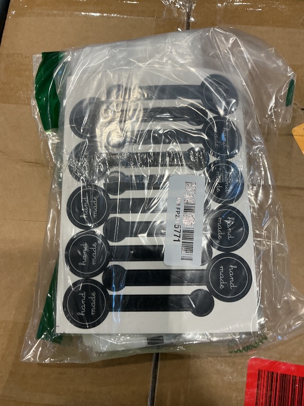 Photo 1 of (200Pcs)100pcs Translucent Plastic Bags/Bakery Bags with 100pcs Hand made Stickers for Cookie Cake Chocolate Candy Snack Wrapping Good for Bakery Party Supplies