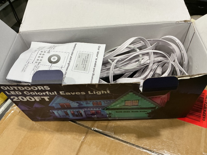 Photo 1 of ***MISSING EXTENSION*** INZIDOL Permanent Outdoor Lights,200FT RGB Eave Light,IP67 Waterproof Lighting for House,Smart LED with App/Remote Control for Outdoor Decor,Garden Decor,Party,Holiday