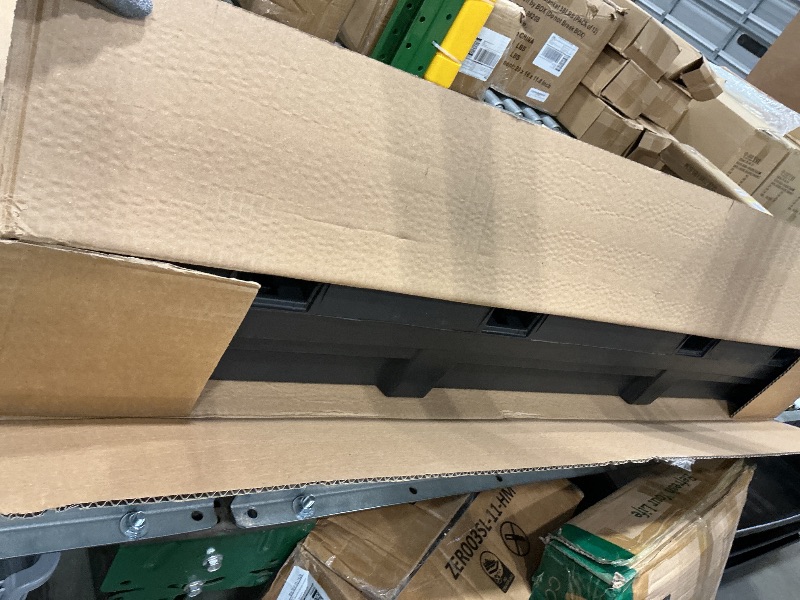 Photo 1 of *MISSING PARTS UNKNOWN*
Keter Kentwood 92 Gallon Resin Deck Box-Organization and Storage for Patio Furniture Outdoor Cushions, Throw Pillows, Garden Tools and Pool Floats, Dark Grey