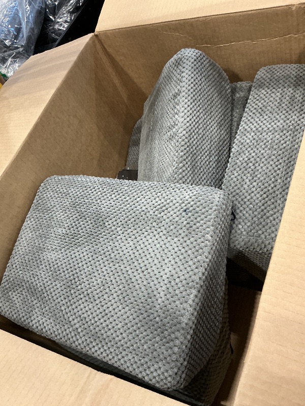 Photo 1 of **RECOMMEND WASHING??**Dog Ramp for Stairs for Small & Senior Dogs and Cats – Non-Slip Stair Wedges for Dogs with Gentle Slope, Pet Ramp with Washable Cover & Self-Sticky Pads for Safe Climbing (Gray, 6 Pack)