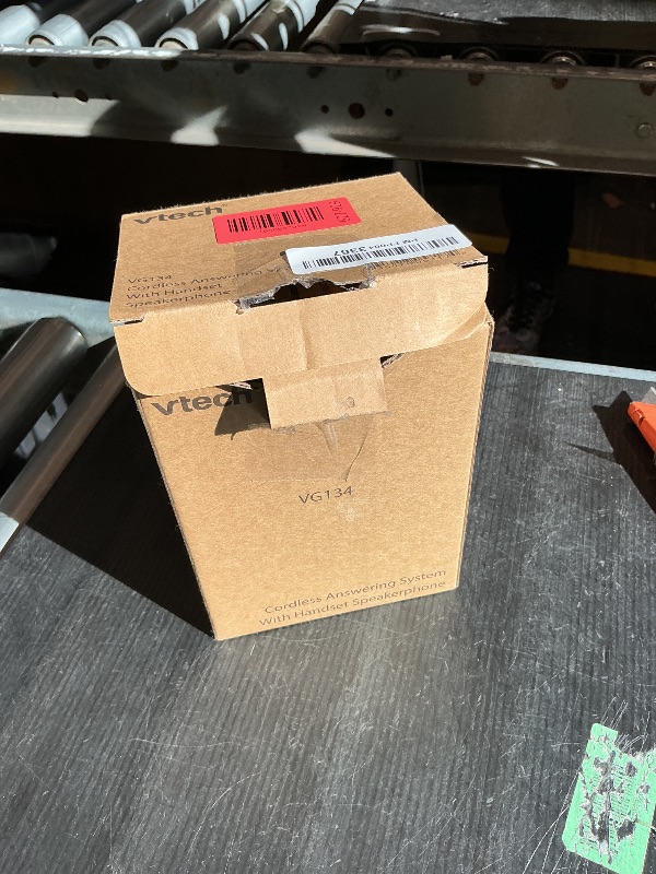 Photo 1 of [New] VTech VG134 DECT 6.0 Cordless Home Phone with Bluetooth Connection, Digital Answering Machine, Backlit Display,Full Duplex Speakerphone, Caller ID/Call Waiting,1000 ft Range (White/Grey)