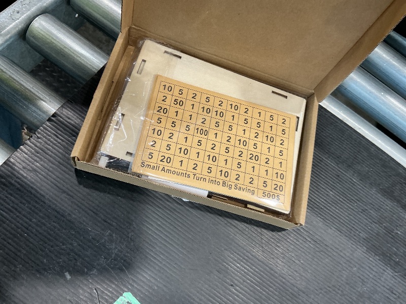 Photo 1 of ?2Packs? Money Saving Box Piggy Bank Wooden Coin Bank for Kids Adults boy Girl Reusable Cash Box Money Box Wooden Savings Box with 1k 3k 5k 10k Money Saving Target Best Gift for Friends($10000,Brown)