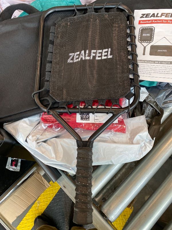 Photo 1 of ***MAJOR DAMAGE*** Fungo Racket Fugo Bat Baseball Racket Training Equipment | 1lb Extreme Lightweight Baseball and Softball Training Equipment | Perfect Parent/Coach Accesories (Bungee Netting)