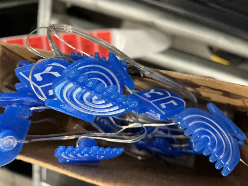 Photo 1 of [Timer] 6.5 Ft 20 LED Hanukkah Decorations Menorah Dreidel String Lights, Chanukah Decorations Battery Operated Hanukkah Blue Fairy Lights for Jewish Jews Synagogue Judaism Bedroom Home Party Indoor