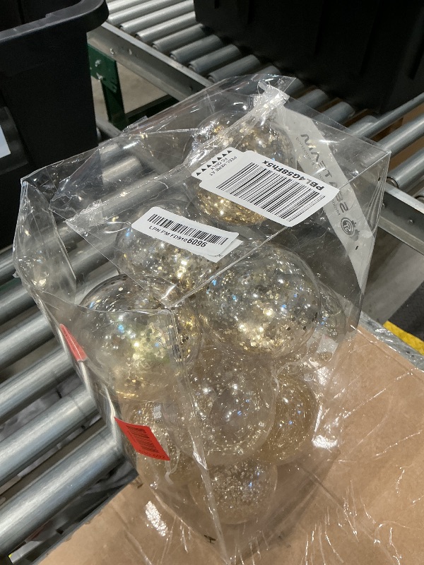 Photo 1 of **MISSING PARTS UNKNOWN**
Sea Team Shatterproof Clear Plastic Christmas Ball Ornaments Decorative Xmas Balls Baubles Set with Stuffed Delicate Decorations (100mm/3.94 inch 16-Pack, Champagne)