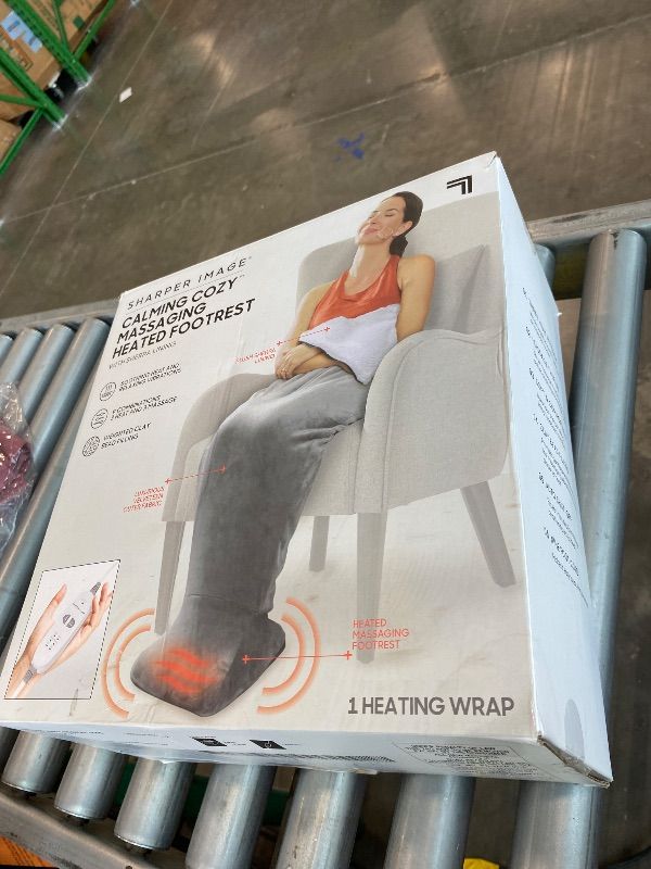 Photo 1 of *USED*
Calming Cozy by Sharper Image Personal Sherpa Wrap with Electric Heating Massaging Vibrating Foot Bed, 3 Heat & 3 Massage Settings for 9 Relaxing Combinations