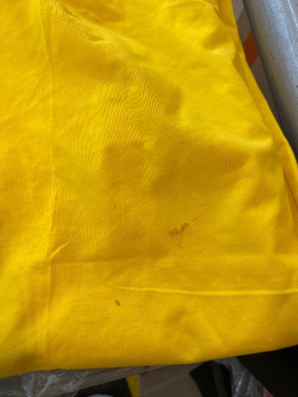 Photo 1 of **WASH NEEDED**
Cotrasen Men's ClassicT-Shirts Short Sleeve Drop Shoulder Cooling T-Shirt Casual Loose Fit UPF 50+ Tee Shirts for Summer Yellow M