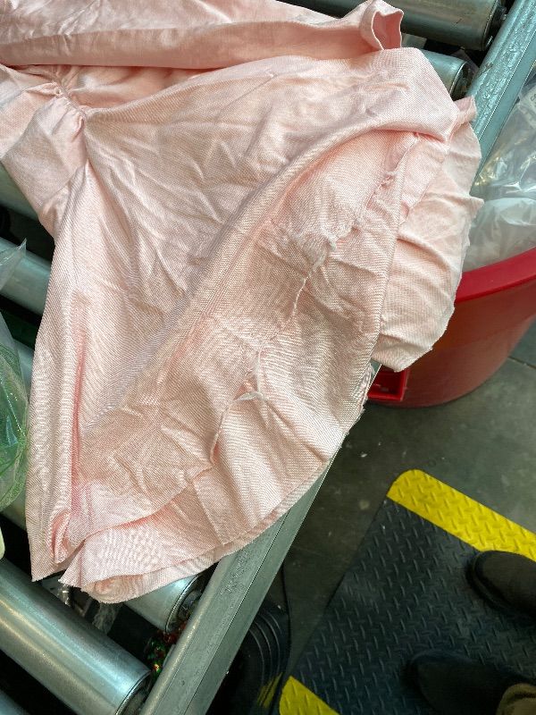 Photo 1 of ***MINOR DAMAGE*** OQQ Long Sleeve Mini Dress Women Cocktail Ruched Waist Ruffle Corset Party A-line Dresses Pink Cherry Blossom M