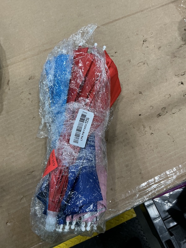 Photo 1 of *MINOR DAMAGE - USED*
MUFEKUM 4 Pack 20.5" Hands-Free Head Umbrella Hats for Kids, Multicolor Folding Waterproof Umbrella Cap With Head Strap for Outdoor Party, Fishing, Sun, Rain, Snowy, Beach, Hiking