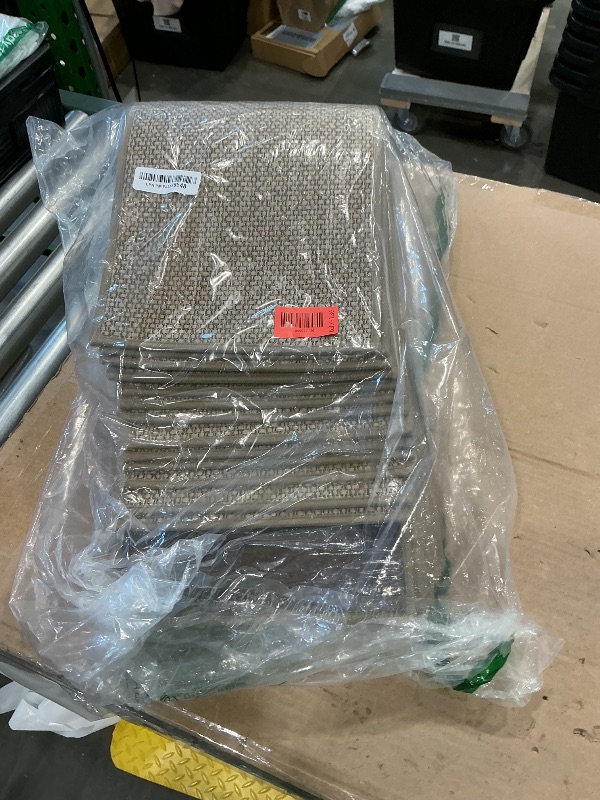 Photo 1 of ***MISSING ONE*** SMILOOL Stair Treads Non Slip for Wooden Steps Indoor 10" x 36" 15 Pack Extra Wide Stair Tread Carpet Stairs Runner, Step Pads with Reusable Adhesive for Dogs Kids Elders, Machine Washable, Beige