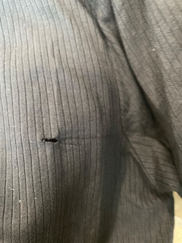 Photo 1 of ***MINOR HOLE*** Meetrendi Womens Short Sleeve Business Casual Tops Summer V Neck Polo Work Shirts 2025 Fitted Basic Collared Shirt Black