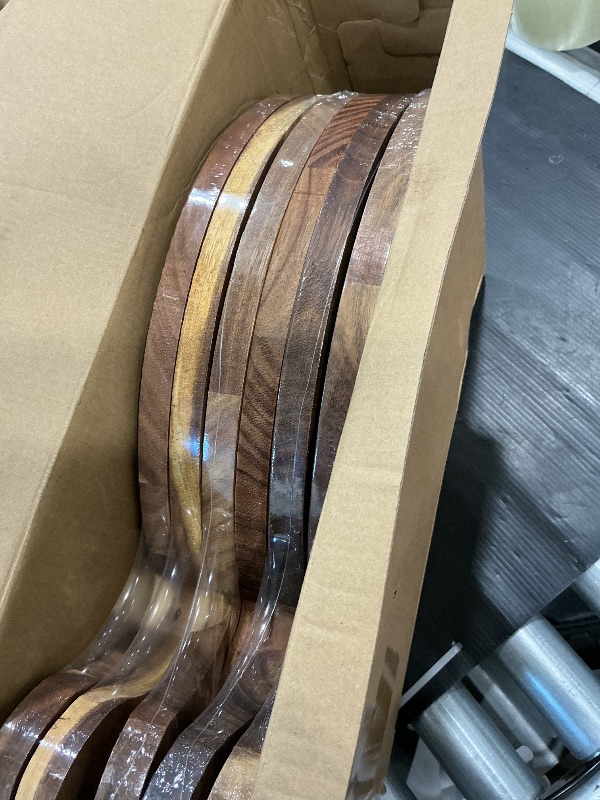 Photo 1 of *MINOR DAMAGE - USED*
Ziliny 6 Pcs Christmas Appetizer Platter 12 Inch Christmas Cutting Board Acacia Serving Trays Wood Charcuterie Board Tray Snack Dessert Candy Dish Plate for Kitchen Gifts(Deer Antle)