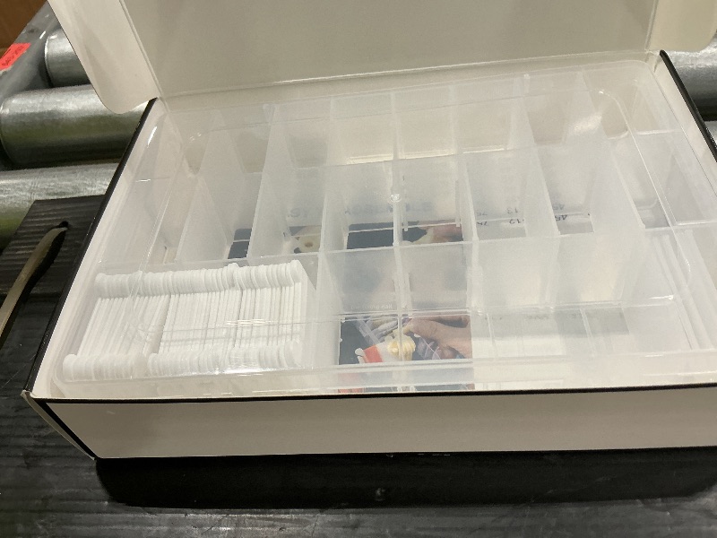 Photo 1 of *USED*
Embroidery Floss Organizer, Cross Stitch Thread Storage Box Tools - Bobbin Winder, 1 Removable 24 Compartments with 40 Hard Plastic Floss Bobbins and Stickers for Craft DIY Embroidery Sewing Storage