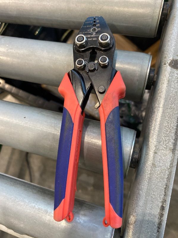 Photo 1 of *USED*
iCrimp CWR1522 Wire Rope Crimping Tool with Cutting function for Cable Railing, Hand Swaging 0.1~2.2mm Aluminum Oval Sleeves,Alloy Double Sleeves (CWR1522)