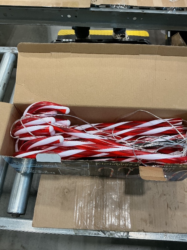 Photo 1 of *Damaged item/doesnt light* Anordsem Solar Christmas Decorations Outdoor: 12 Pack Candy Cane Pathway Stake Lights - 21" Waterproof LED 8 Lighting Models Yard Garden DIY Decor - 2026 Xmas Gifts for Homeowners