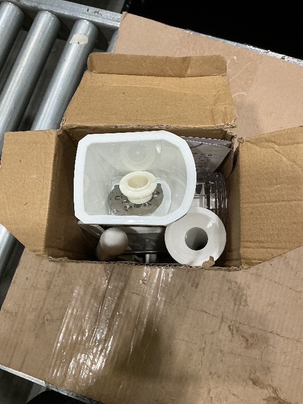 Photo 1 of *Missing items/ only what's inside box* * LHS Manual Meat Grinder with Stainless Steel Blades Heavy Duty Powerful Suction Base for Home Use Fast and Effortless for All Meats-White