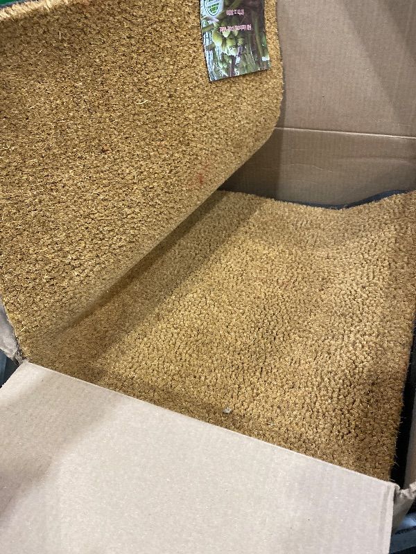 Photo 1 of **USED**
IRONGATE Coco Coir Doormat - 2 Pack - Non Slip Heavy Rubber Back Dirt Trapping Welcome Rug - Easy Clean Durable Indoor Outdoor Mats - Entryway Front Door Porch Heavy Traffic Areas -17 X 30- Natural