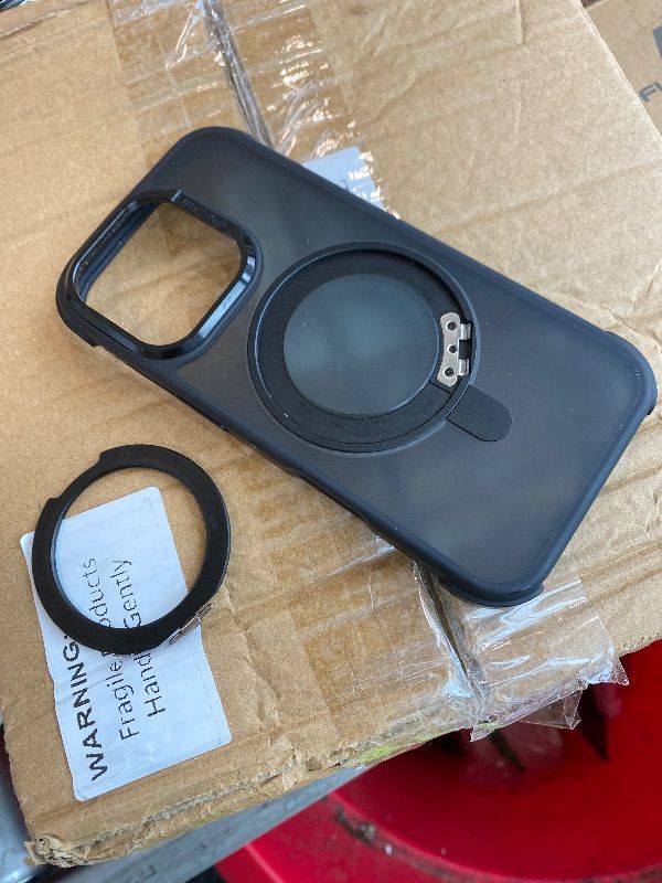 Photo 1 of ***BROKEN STAND*** Temdan Magnetic for iPhone 16 Pro Case,[with 360°Rotatable Invisible Magnetic O-Ring Stand][Military Grade Shockproof][Compatible with MagSafe] Slim Translucent Matte Phone Case for iPhone 16 Pro 6.3"