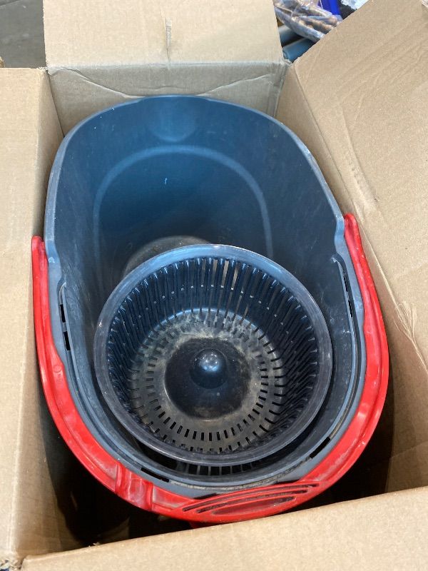 Photo 1 of ***MISSING MOP***
O-Cedar EasyWring Microfiber Spin Mop, Bucket Floor Cleaning System, Red, Gray, Standard