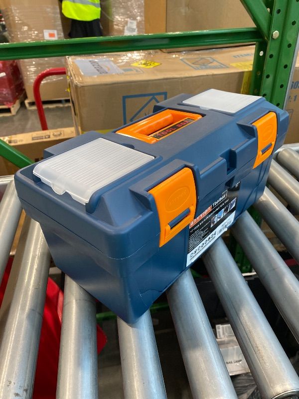 Photo 1 of *USED*
Anyyion 16.5-inch Tool Box with Removable Tray, Small Parts Box On The Lid is Removable, Tray Can be Removed and Combined at Will (Internal Dimensions 15.2x6.89x6.1 inch)