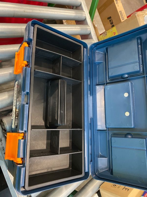 Photo 1 of *USED*
Anyyion 16.5-inch Tool Box with Removable Tray, Small Parts Box On The Lid is Removable, Tray Can be Removed and Combined at Will (Internal Dimensions 15.2x6.89x6.1 inch)