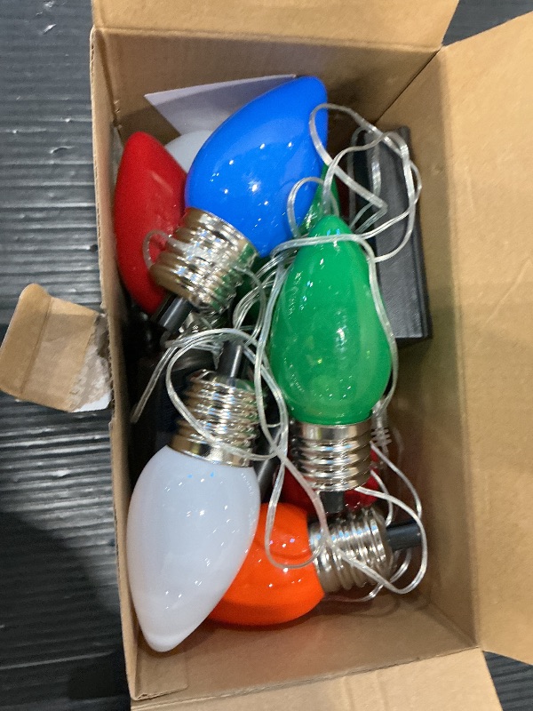 Photo 1 of 10 Pack Large C9 Christmas Decorations Outdoor Waterproof, Solar C9 Christmas Lights Outdoor with 2 Modes, Solar Pathway Lights for Outside Party Yard Lawn Patio Walkway Xmas Decoration (Multicolor)