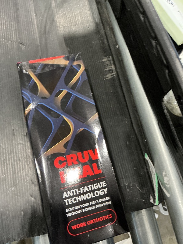 Photo 1 of (New) Work Orthotic Insoles - Anti Fatigue Medium Arch Support Shoe Insert Men Women - for Plantar Fasciitis Flat Feet Leg - Relieve Foot Pain - Work Boot Insoles Standing All Day (S, Blue Lines)