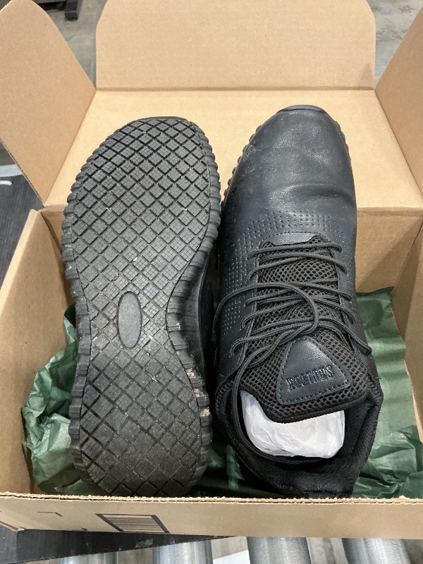 Photo 1 of *USED*
SHULOOK Men's Non Slip Work Shoes Slip On Sneakers Waterproof Food Service Kitchen Chef Restaurant Slip Resistant Walking Shoes Lightweight Comfortable Working Footwear Black Size 11