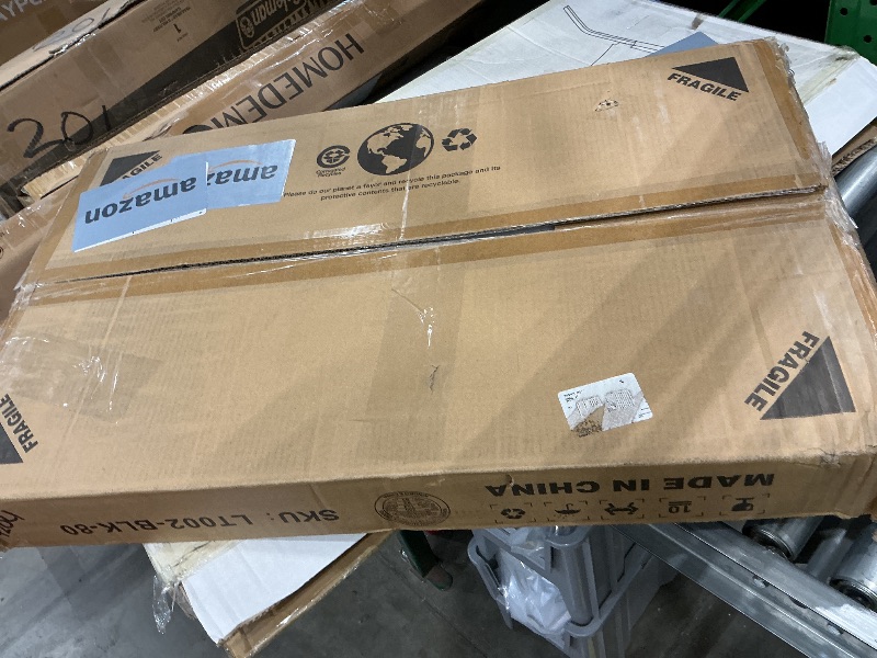 Photo 2 of COMHOMA Adjustable Overbed Bedside Table with Lockable Wheels, Pneumatic Mobile Standing Laptop Desk, Small Standing Desk Portable Rolling Overbed Table Hospital Home Use(32" W x 18" D, Black)