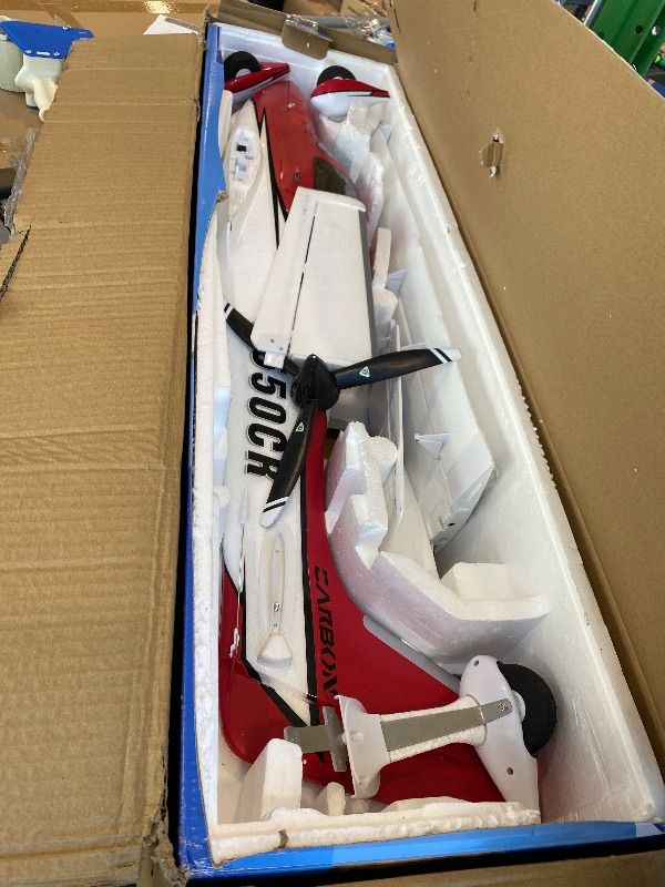 Photo 1 of ***MAJOR DAMAGE*** E-flite RC Airplane Cirrus SR22T 1.5m BNF Basic Transmitter Battery and Charger Not Included with Smart AS3X and Safe Select EFL15950