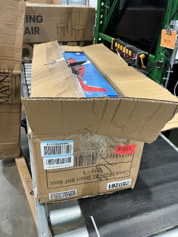 Photo 1 of ***MAJOR DAMAGE*** E-flite RC Airplane Cirrus SR22T 1.5m BNF Basic Transmitter Battery and Charger Not Included with Smart AS3X and Safe Select EFL15950