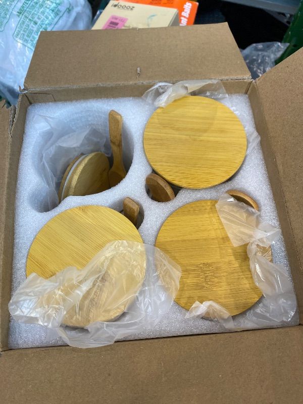 Photo 1 of ***MISSING ONE JAR***MHDCLY Overnight Oats Containers with Lids,16oz Overnight Oats Jars 4 Pack, Oatmeal Cups,Meal Prep Containers,Glass Meal Prep Containers with Lids,China Pudding Jars