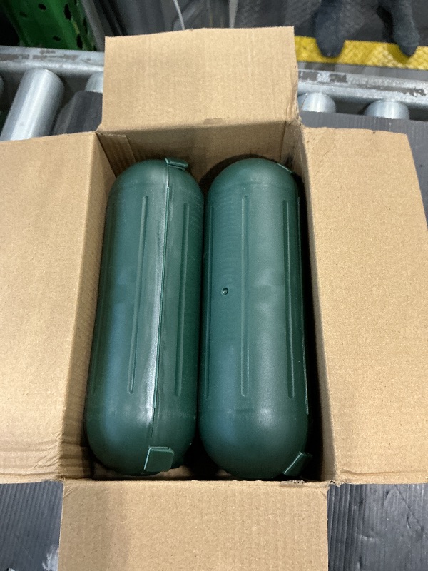 Photo 1 of (4-Pack) Large Outdoor Extension Cord Plug Protector with Latches, Capsule Shaped Protector with Large Compartment for AWG12/14/16 Cords, Water-Resistant Holder for String Lights and Wires (Green)