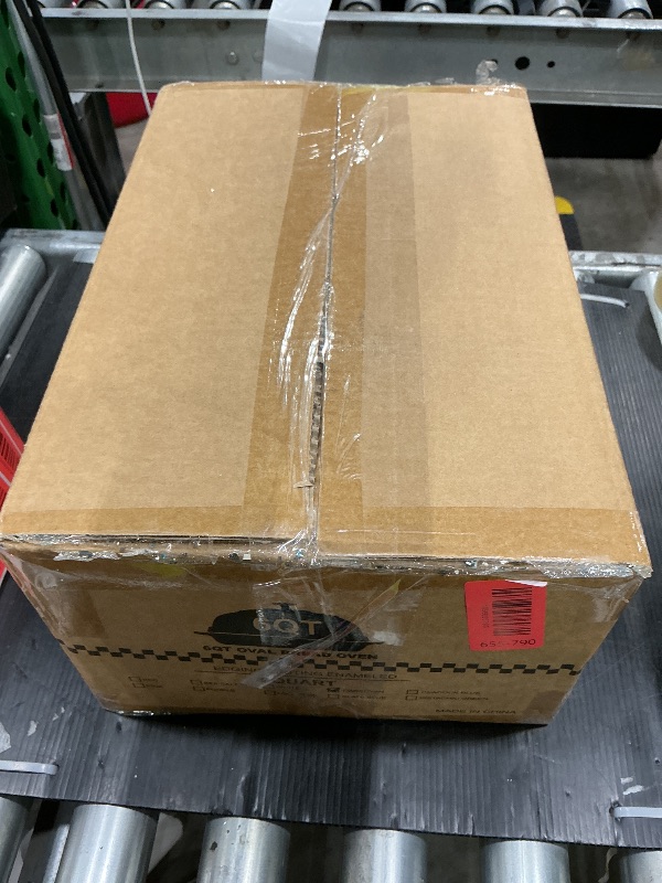 Photo 1 of ***PEELING*** EDGING CASTING Enameled Oval Cast Iron Dutch Oven Pot with Lid, Bread Dutch Oven for Sourdough Bread Baking, 6QT, Darkcyan