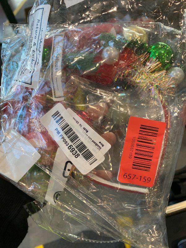 Photo 1 of *MINOR DAMAGE - USED*
Latious Light Up Christmas Balls Headband LED Xmas Bow HairBand Glow Santa Bowknot Hair Hoop Holiday Costume Hair Accessories for Women and Girls